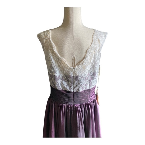 NWT-LAN TING-WHITE & PURPLE TEA LENGTH DRESS-SIZE 20/22 - Picture 5 of 11